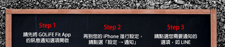 GOLiFE Care For iOS - 設定訊息通知教學 (圖表)