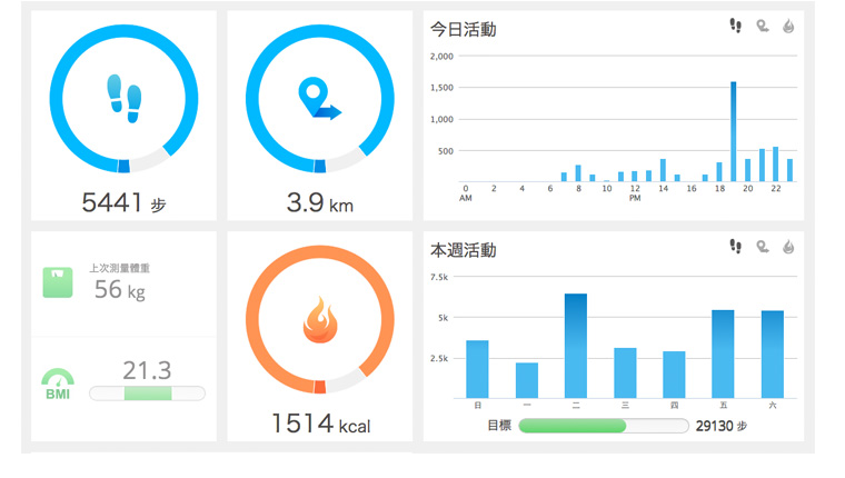 fit.goyourlife.com 健康資料圖表