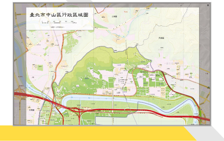 指定影像套疊範圍及影像 URL 以疊加影像至地圖