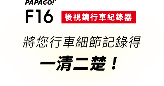 F16 後視鏡行車紀錄器將您行車細節記錄得一清二楚!