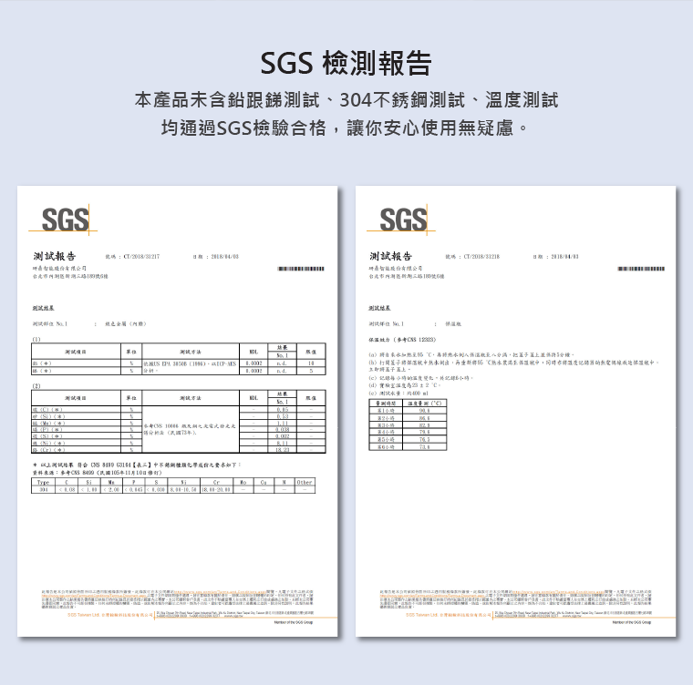SGS檢測合格